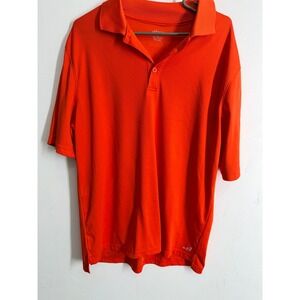 BCG Mens Performance Polo Shirt Large Orange Short Sleeve Golf Athletic Top